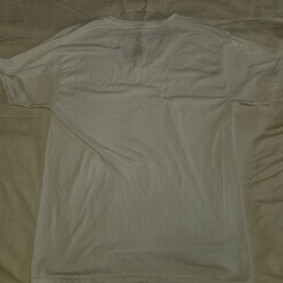 Hanes White V-Neck Short-Sleeve T-Shirt - Picture 3 of 4
